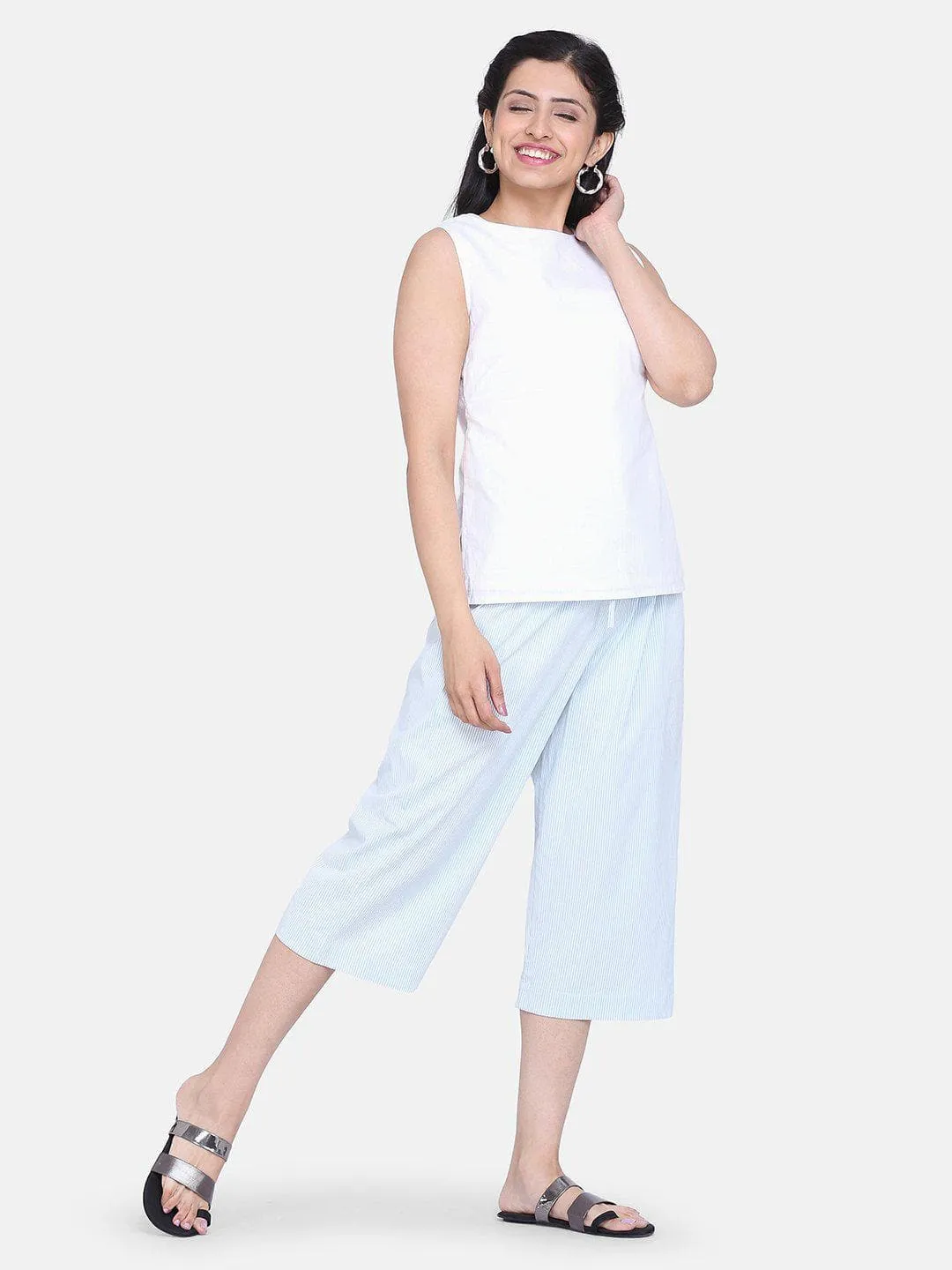 Cotton Culottes - Sky Blue