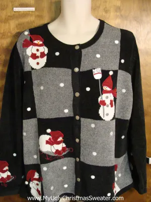 Cute Snowmen and Snow XXXL Ugly Christmas Jumper