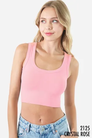 Deep Scoop Neck Crop Top