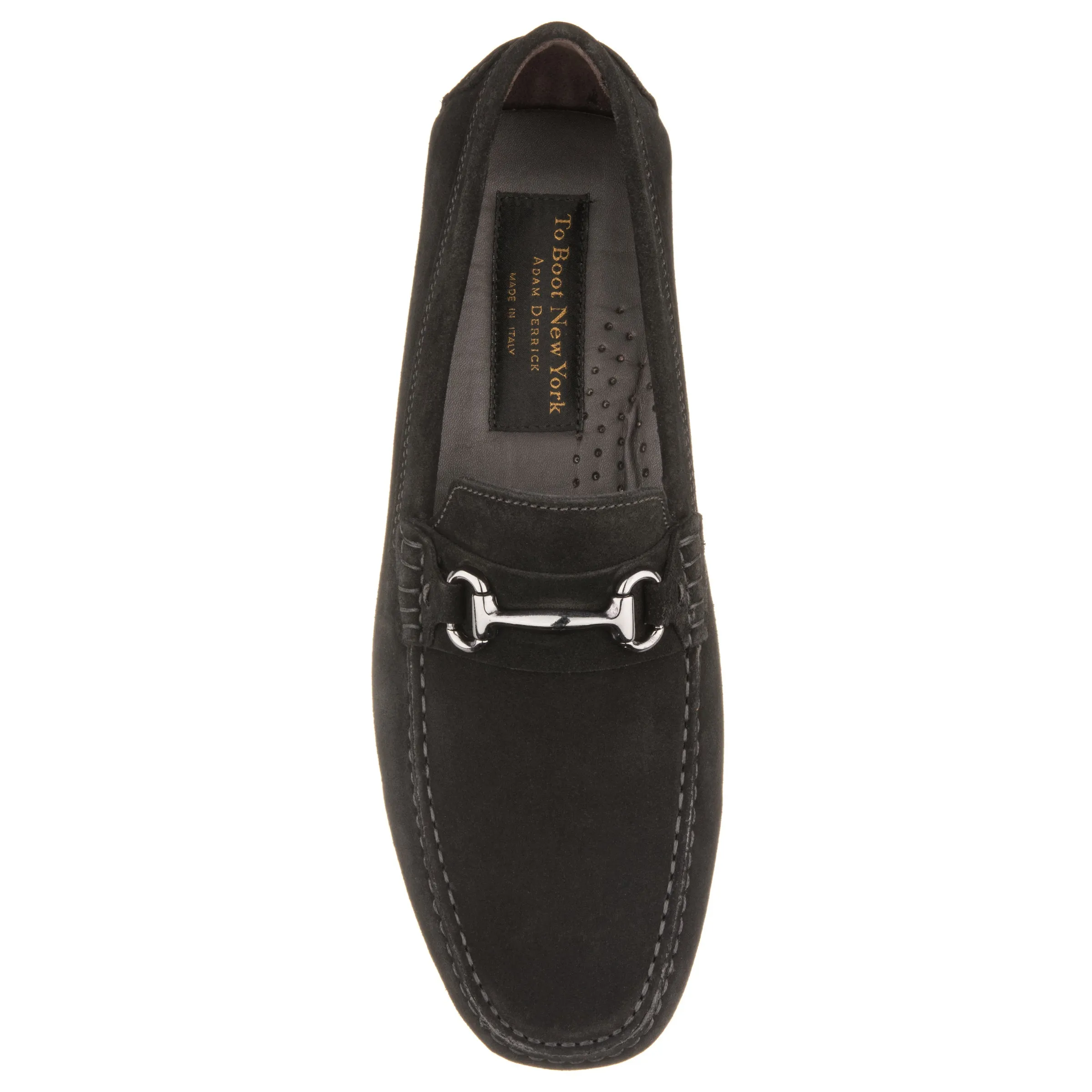 Del Amo Black Suede Driving Shoe