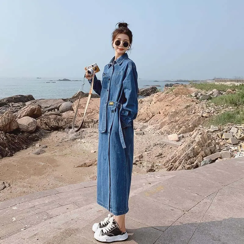 Denim Shirt Dress Long Sleeve Dress denim button up dress