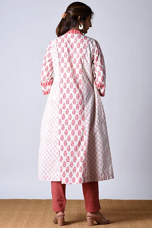 Dharan "Aman kurta" White Block Printed Kurta