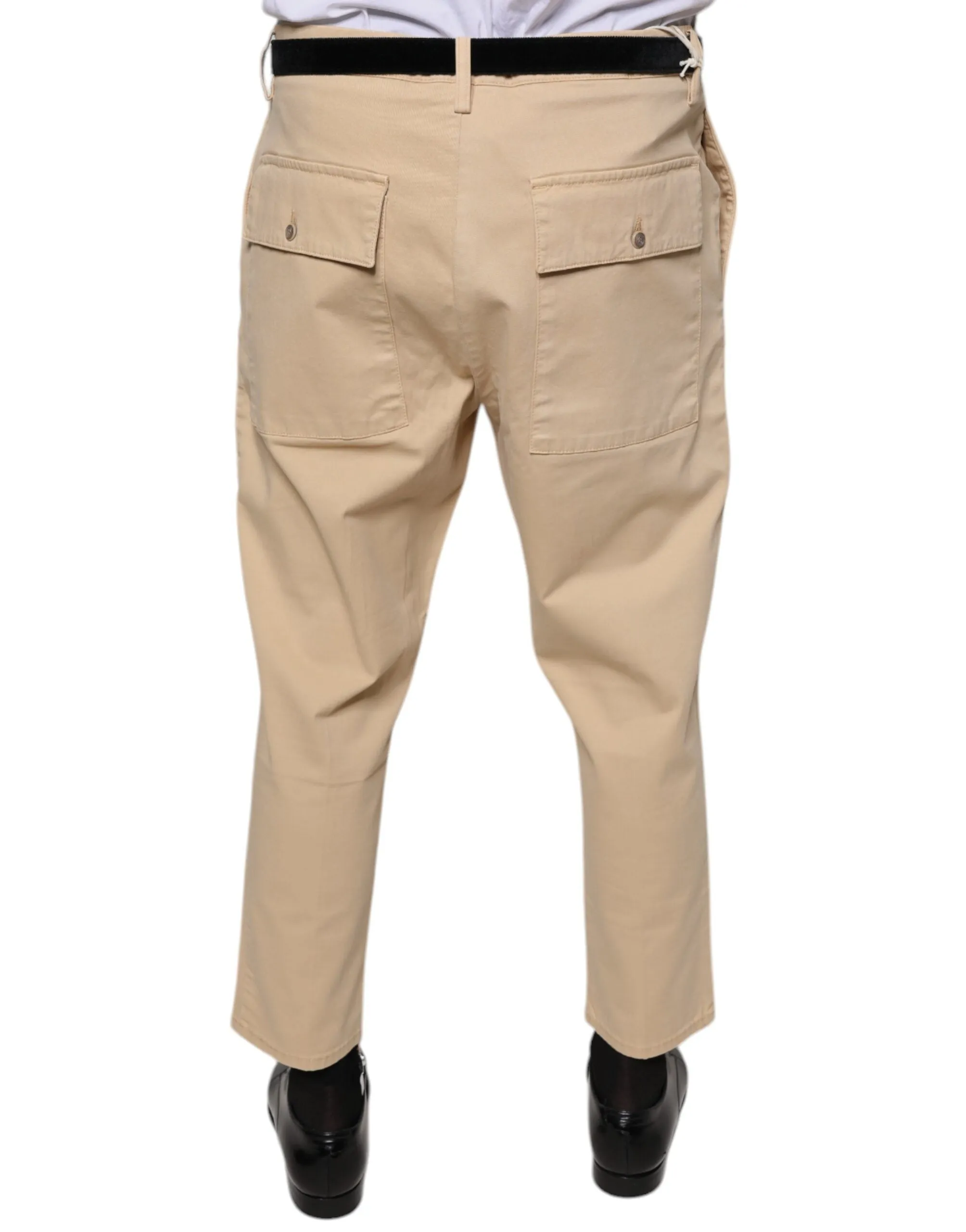 Don The Fuller Beige HOUSTON Men Cropped Dress Pants