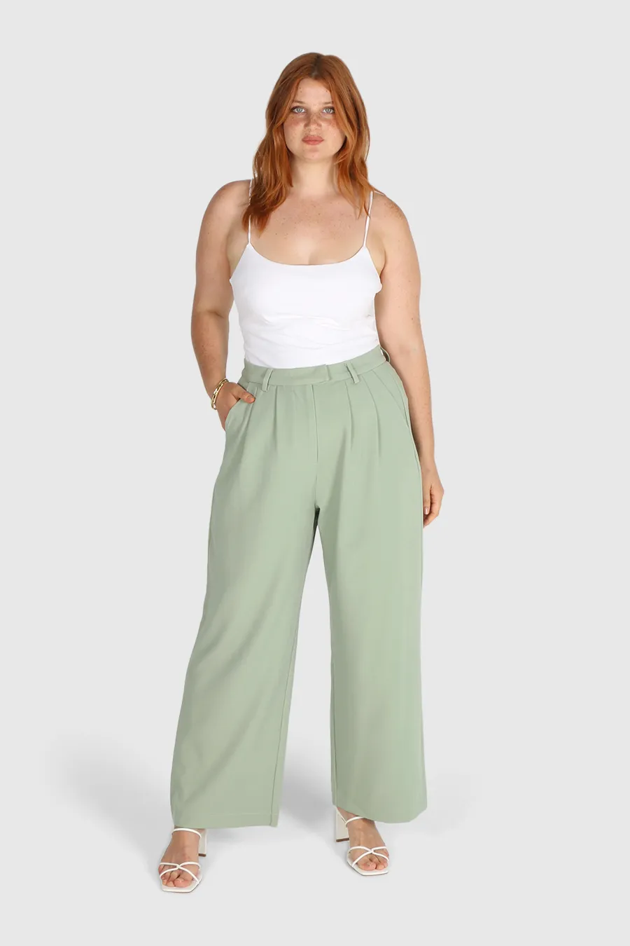 DOWNTOWN PANT SOFT GREEN