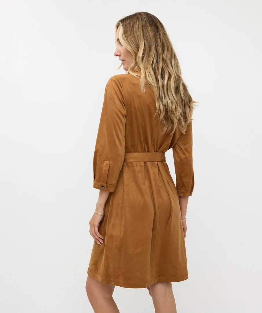 Dress Suedine - Camel