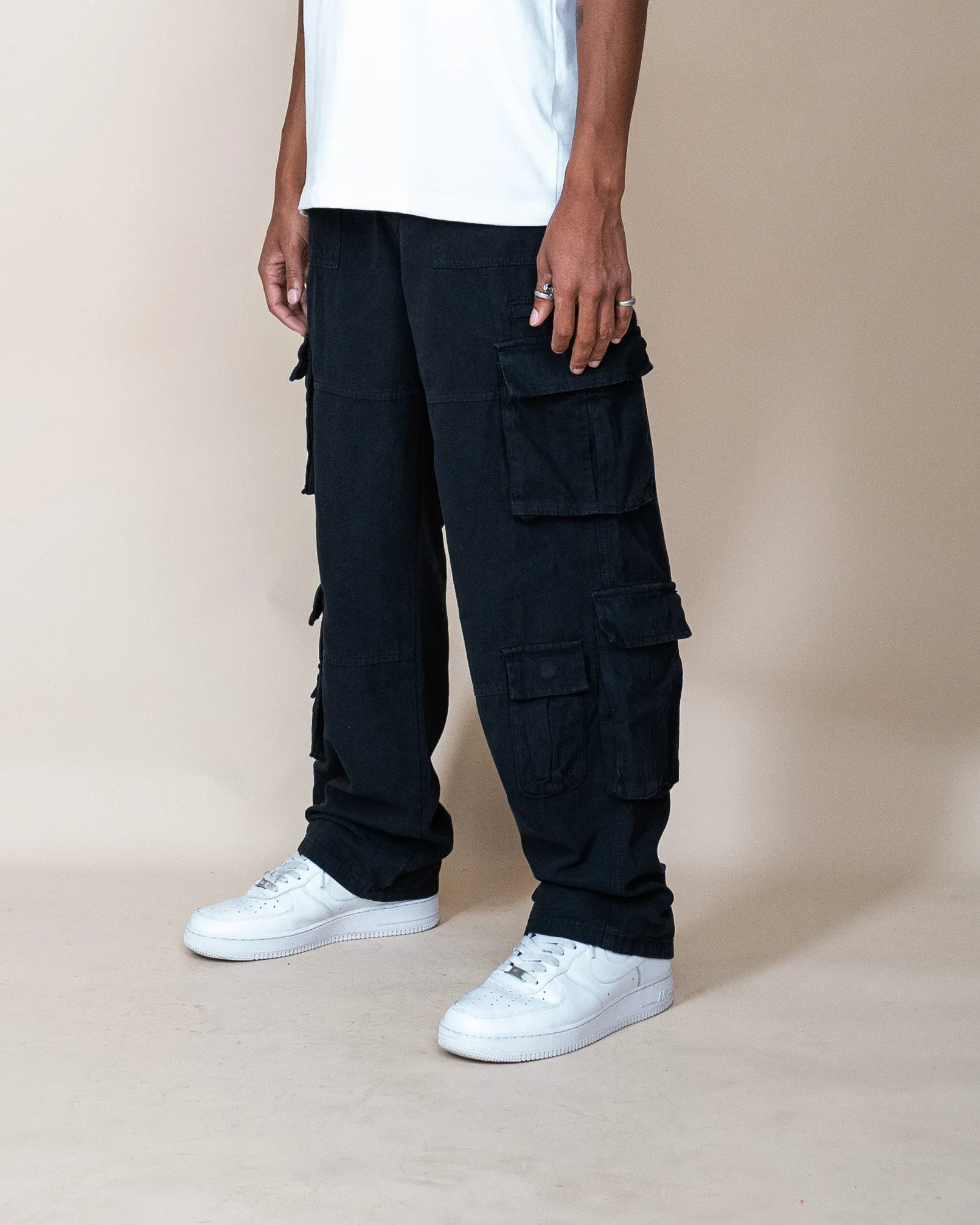 EPTM CANVAS CARGO PANTS - BLACK