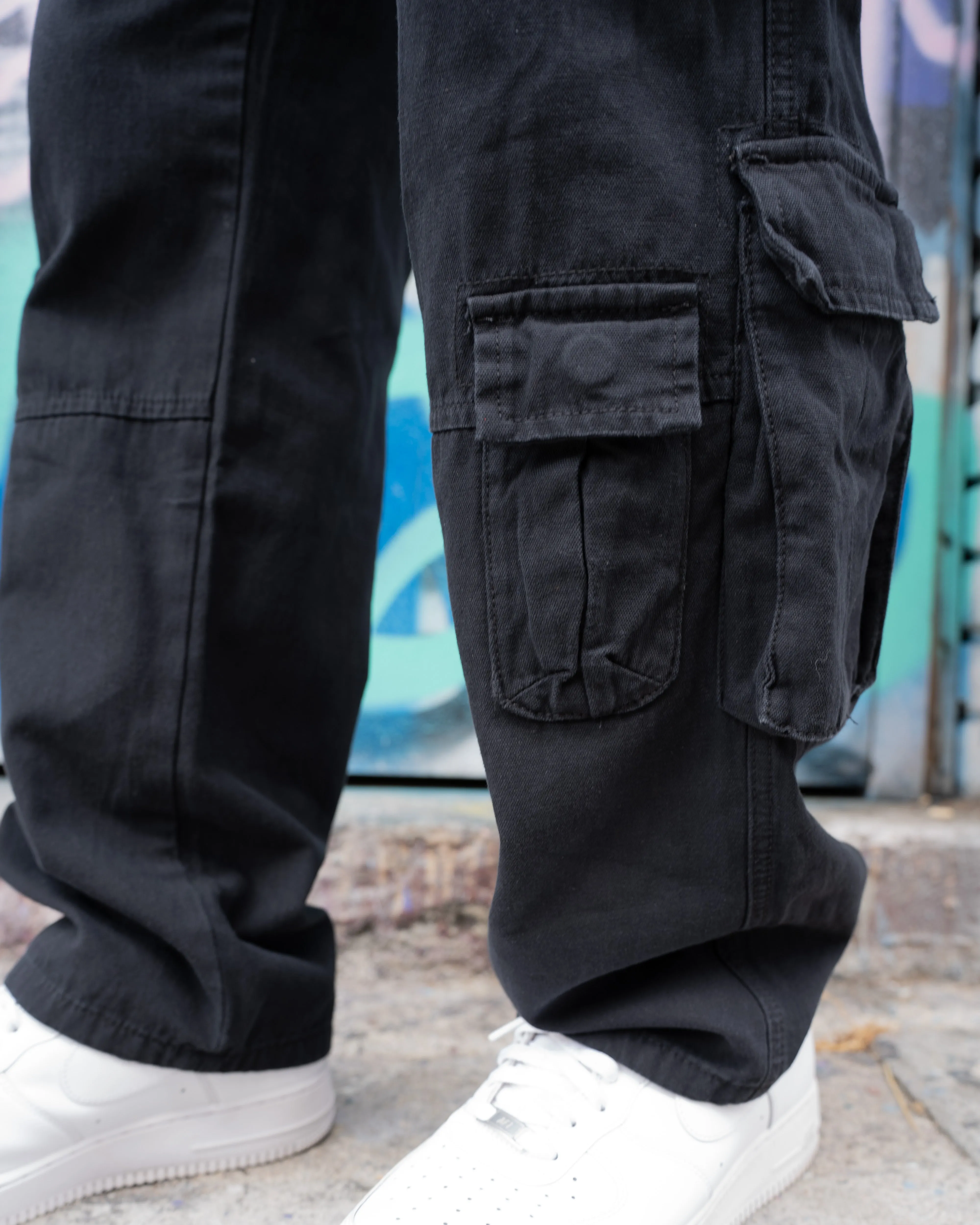 EPTM CANVAS CARGO PANTS - BLACK