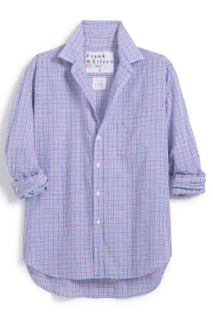 F&E Eileen Button-Up in Pink, Turquoise Multi Check