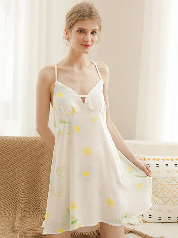 Floral Print Cross Back Nightdress