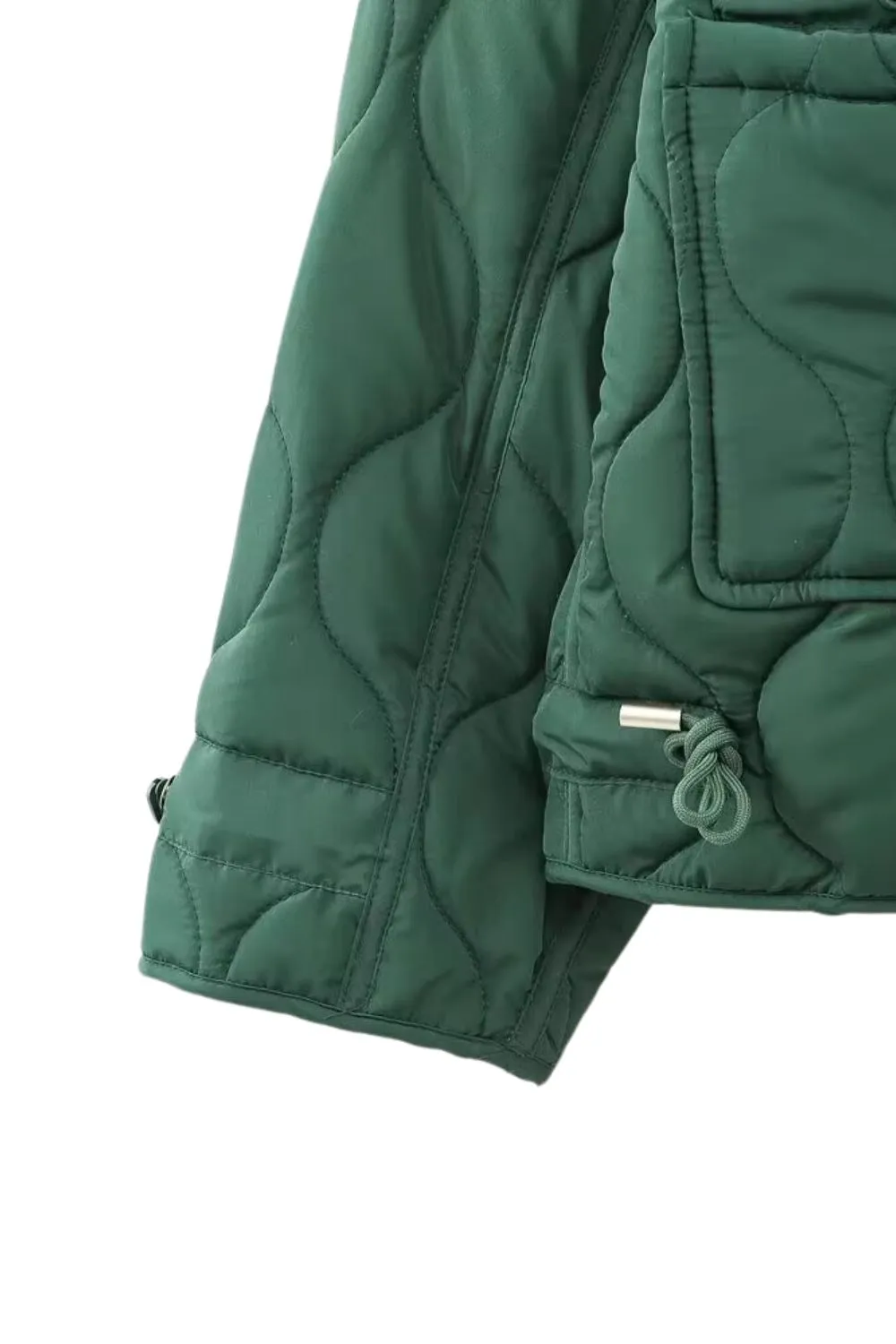 'Gabriella' Quilted Hooded Down Jacket（3 color)