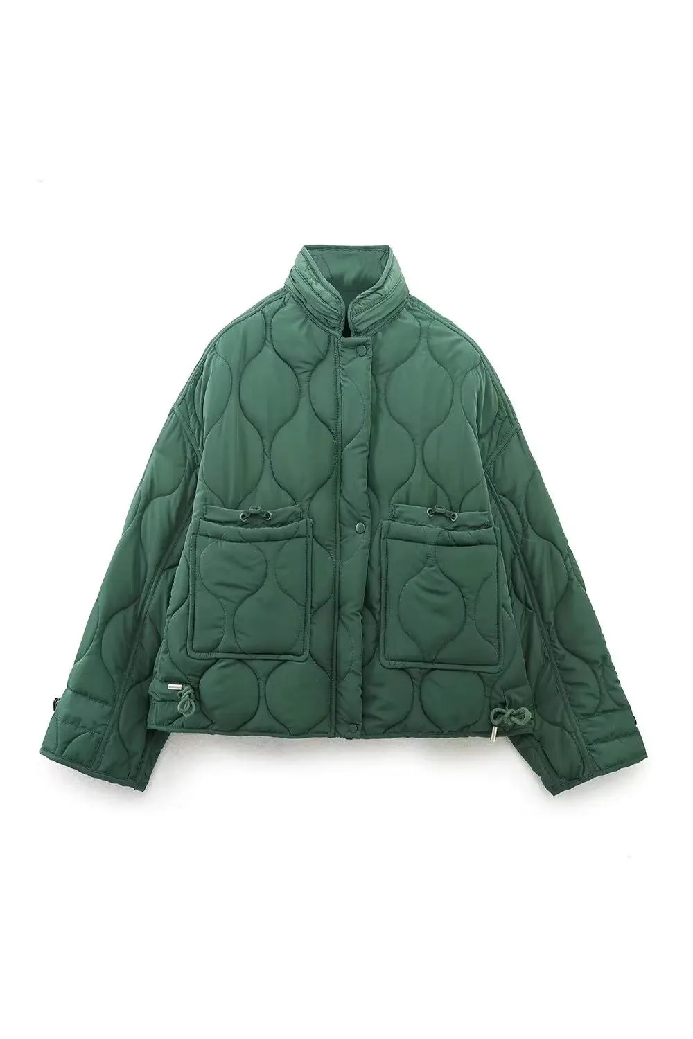 'Gabriella' Quilted Hooded Down Jacket（3 color)