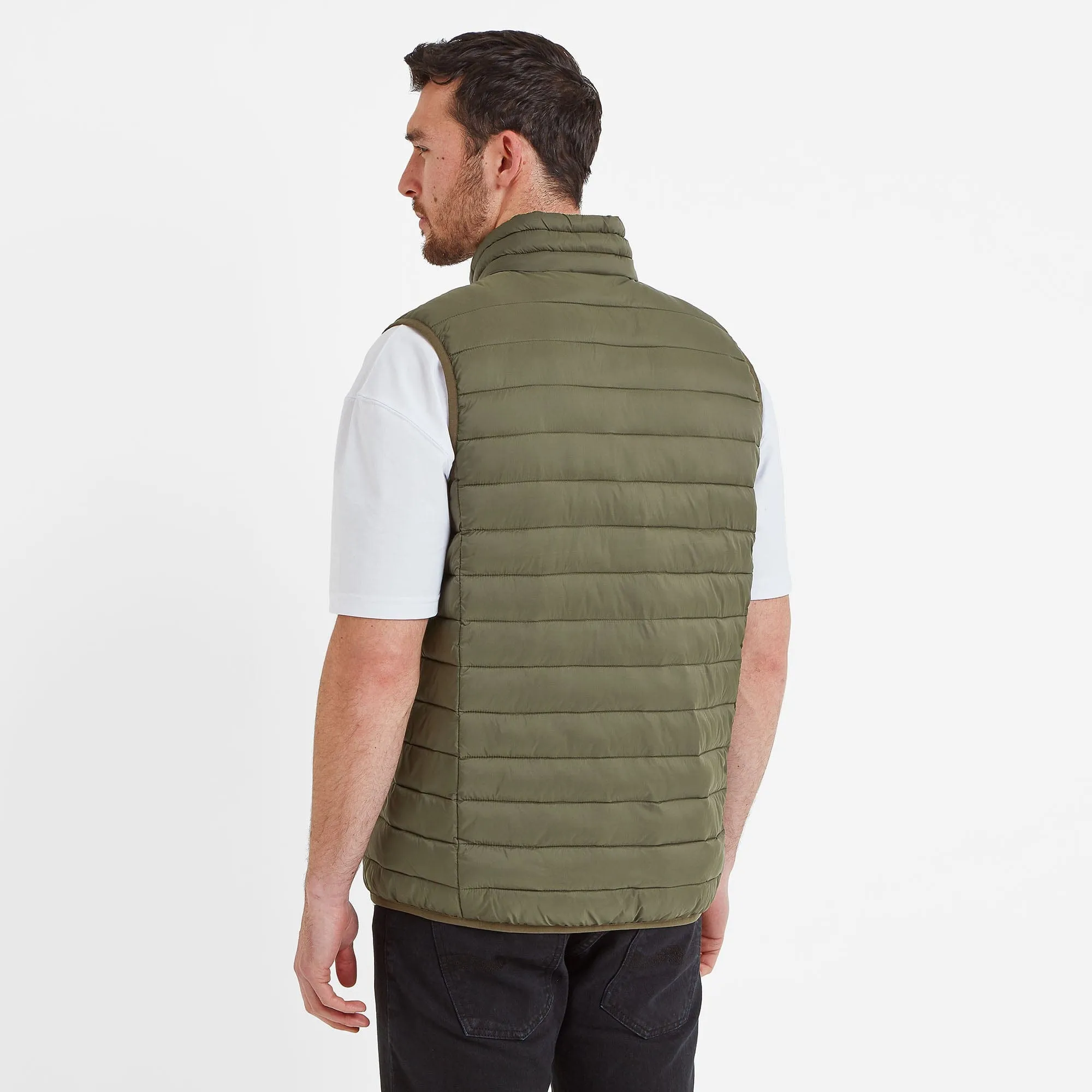 Gibson Mens Insulated Padded Gilet - Khaki