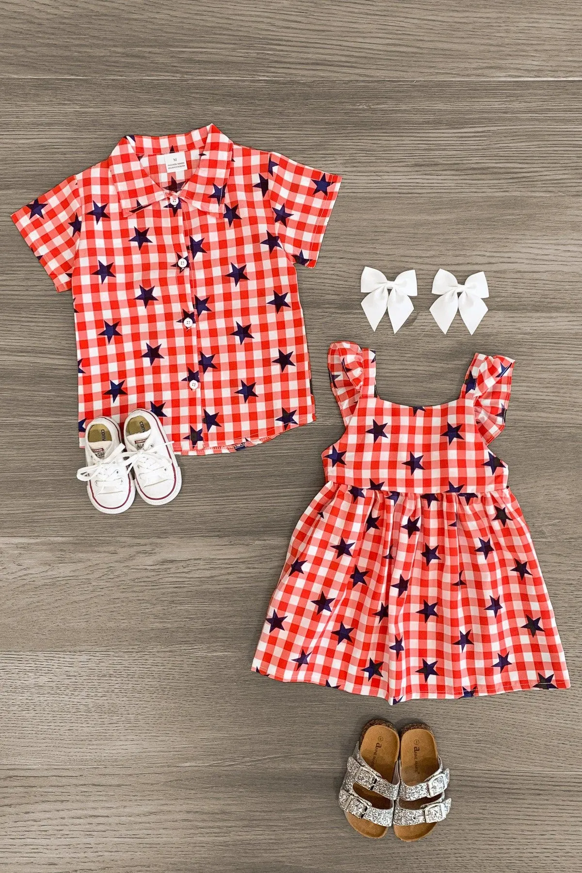 Gingham Star Top & Dress - Boy & Girl!