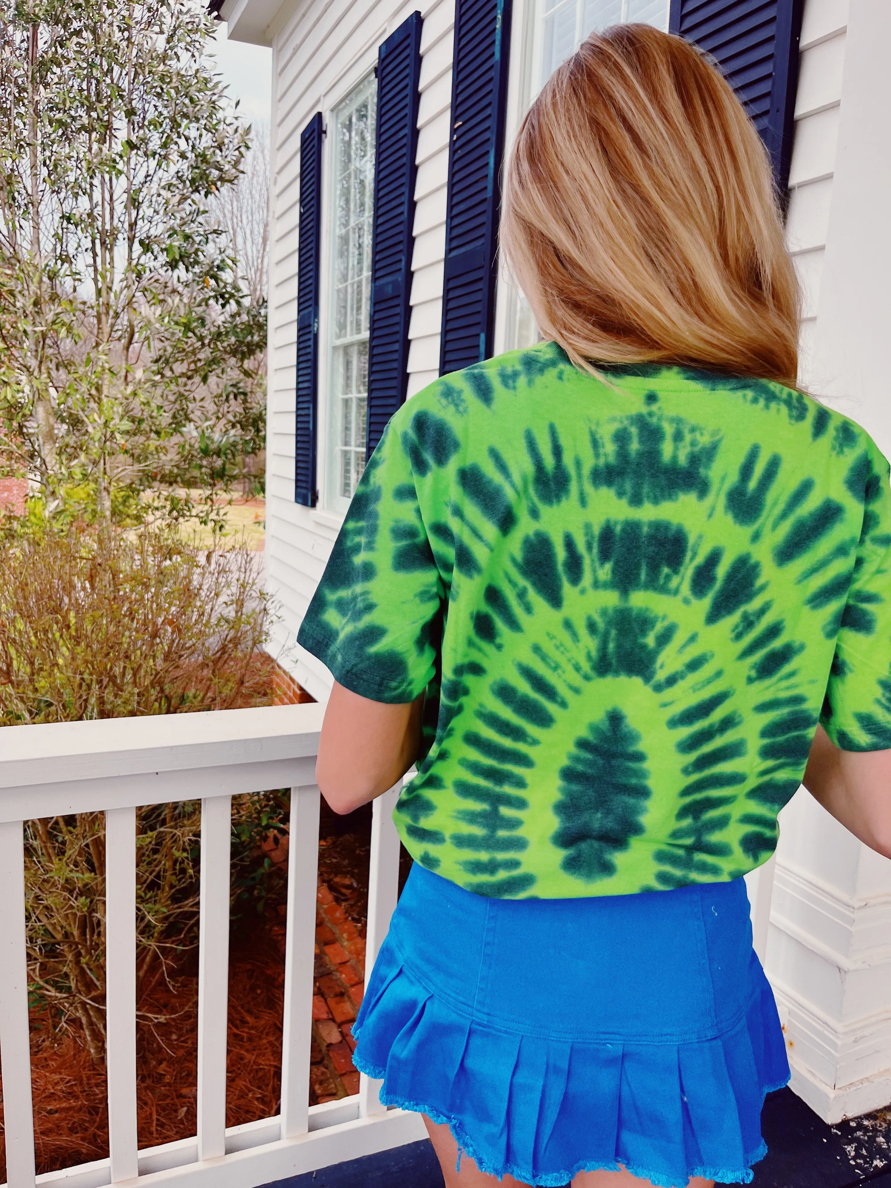 Hear the Vibe Tee - Green Tie Dye