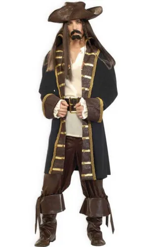 High Seas Deluxe Mens Pirate Captain Costume