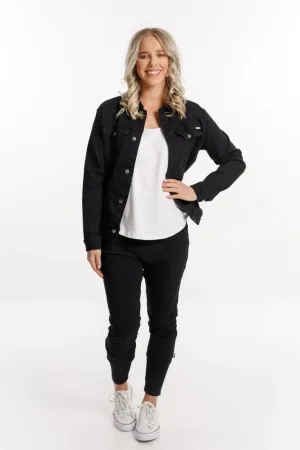 Home Lee Denim Jacket Jet Black