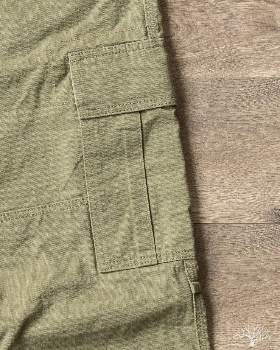 IH-733-ODG - 11oz Herringbone Cargo - Olive Drab Green