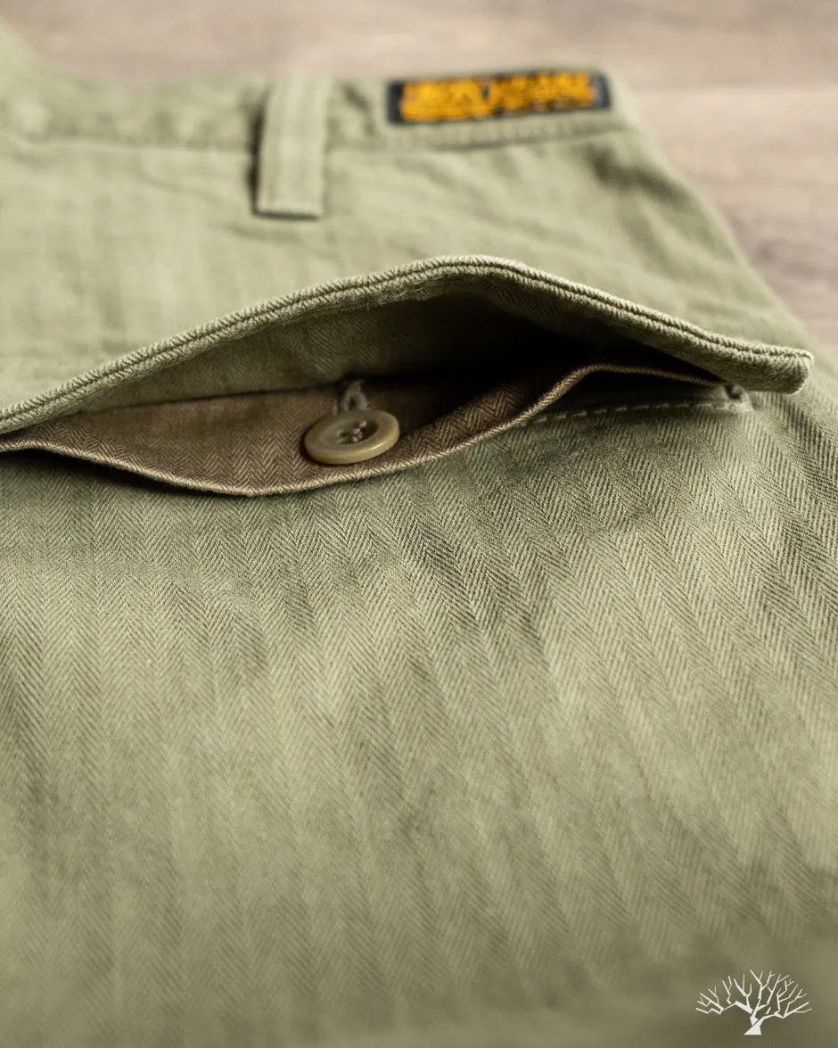 IH-733-ODG - 11oz Herringbone Cargo - Olive Drab Green