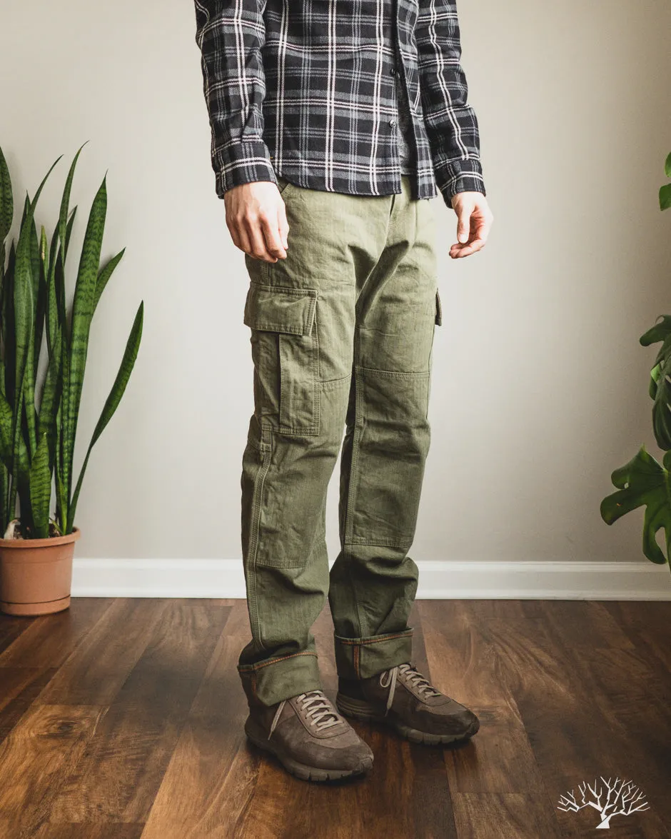 IH-733-ODG - 11oz Herringbone Cargo - Olive Drab Green