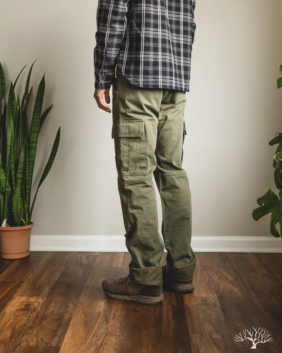 IH-733-ODG - 11oz Herringbone Cargo - Olive Drab Green