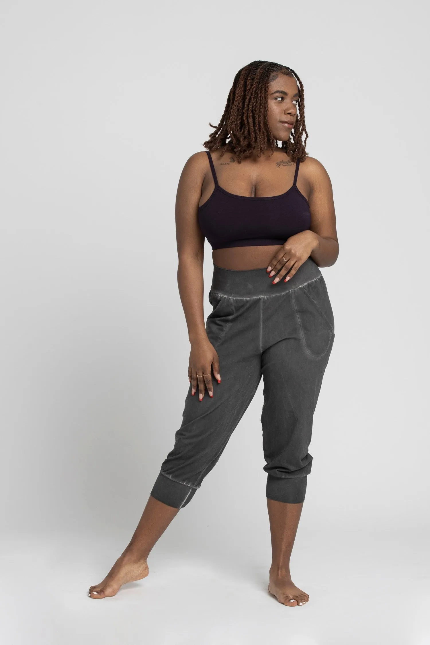 I'mPerfect Stonewash Slouchy Capri Pants 35%off