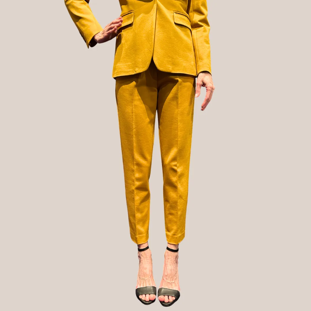 Jersey Slim Leg Pants - Yellow