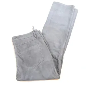 Kashani Men's Grey Suede Straight Cut Pants