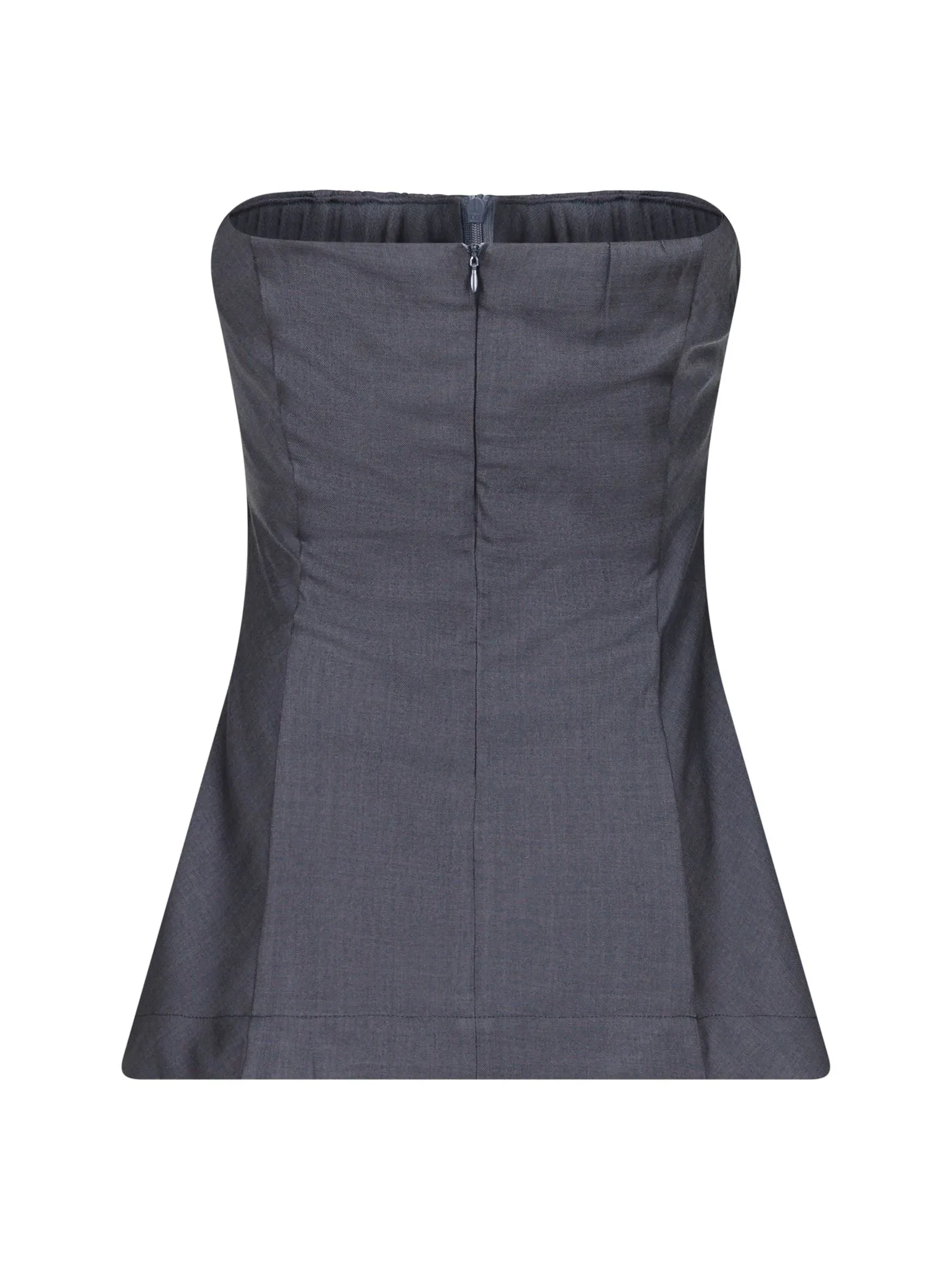 Leafie Melange Top - Dark Grey