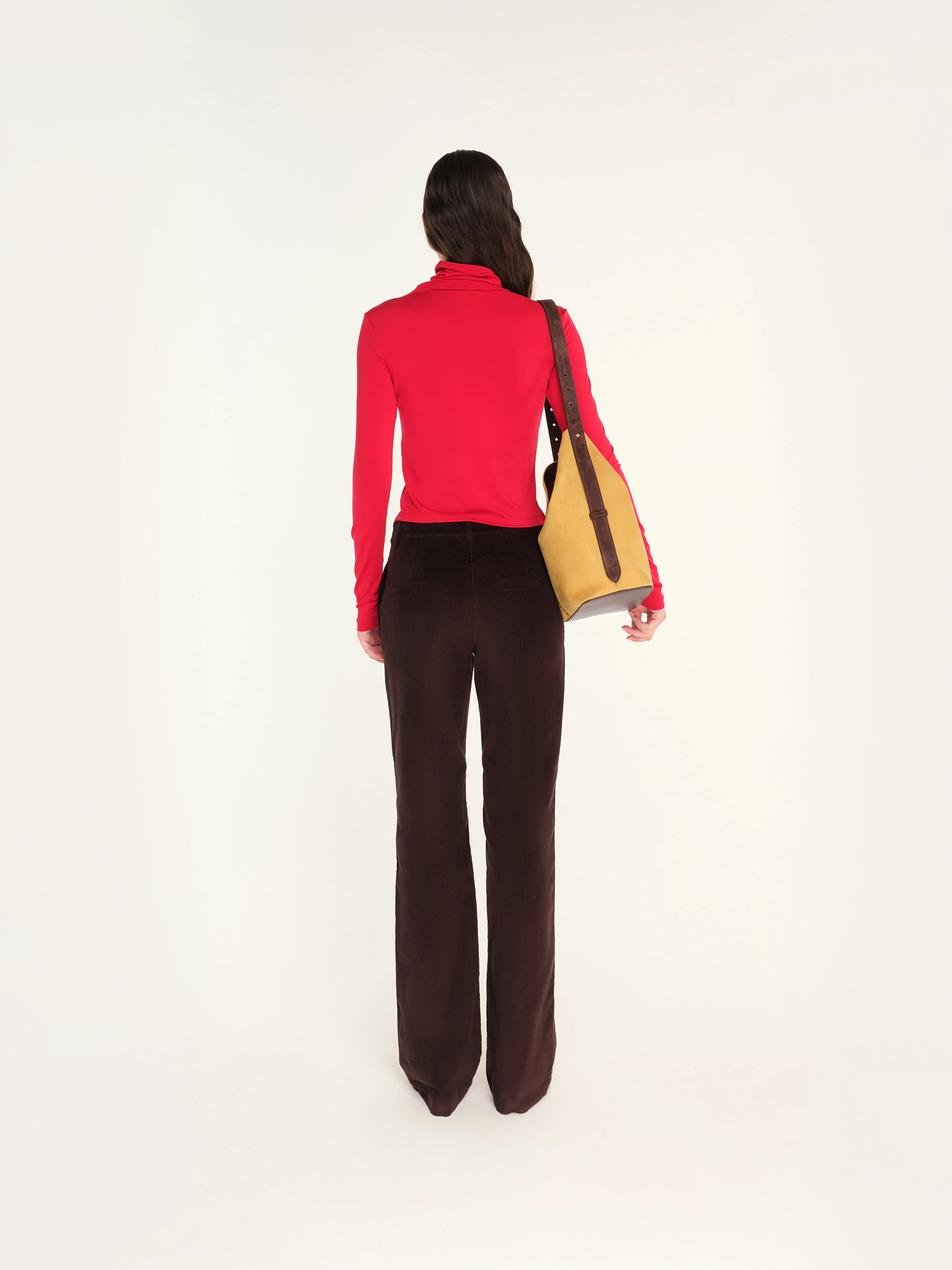 LETA - Low-rise straight-leg corduroy pants