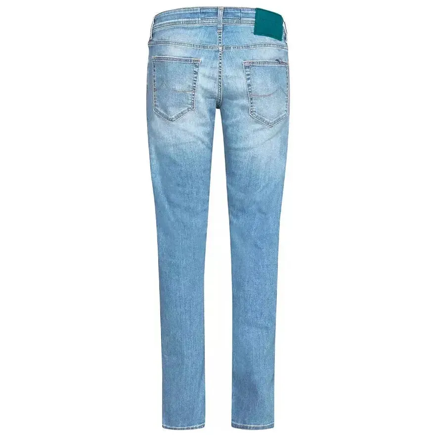 Light Blue Cotton Jeans & Pant