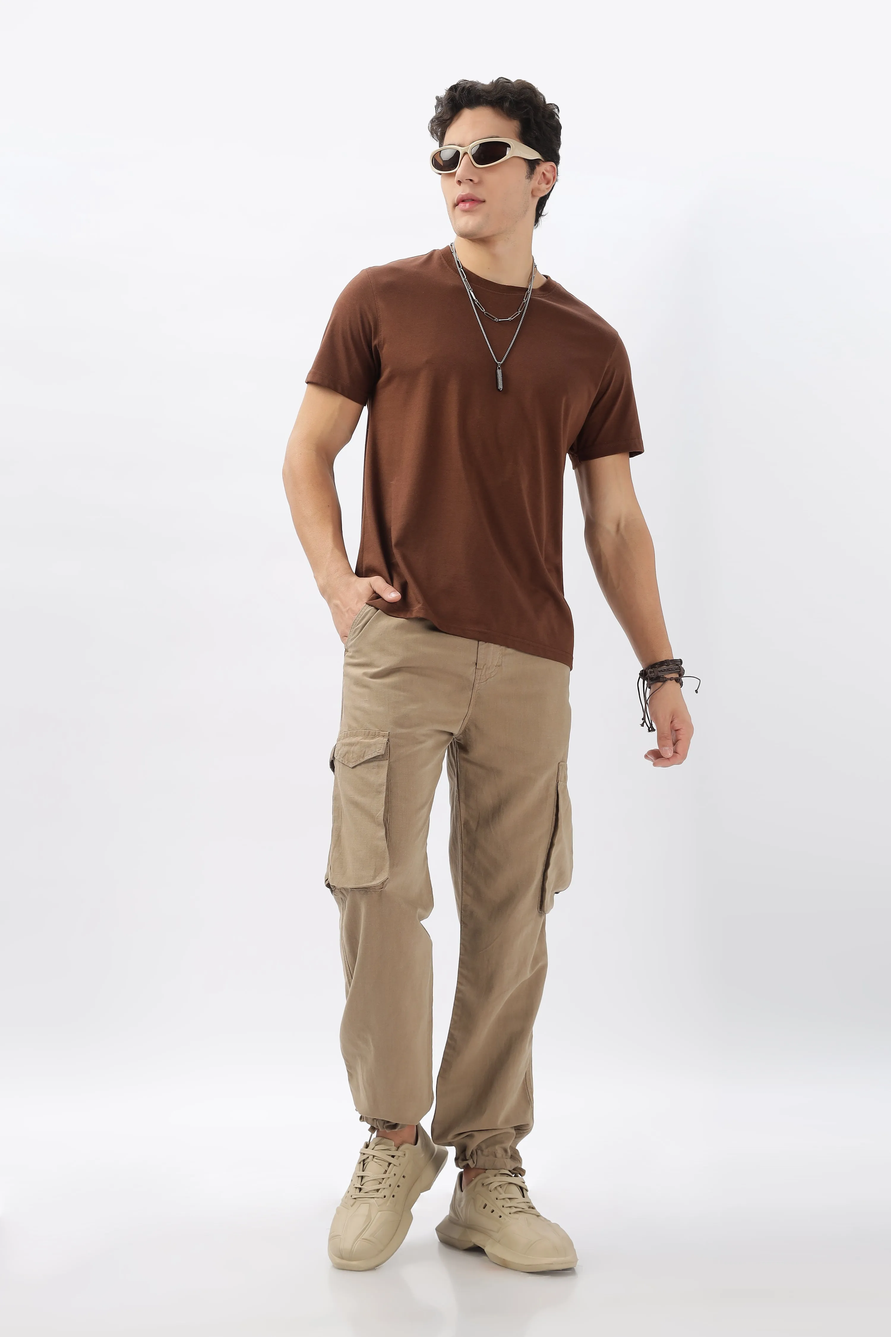 LINEN CARGO PANTS