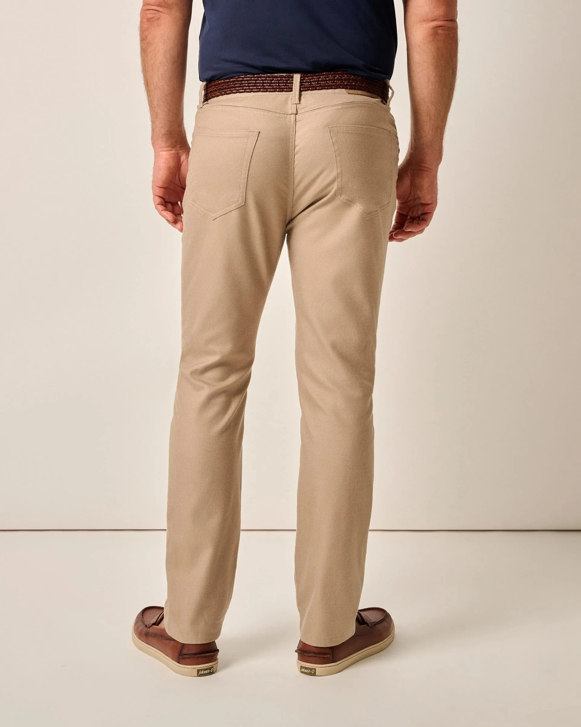 London Brushed Twill Flannel Pant in Khaki by Johnnie-O