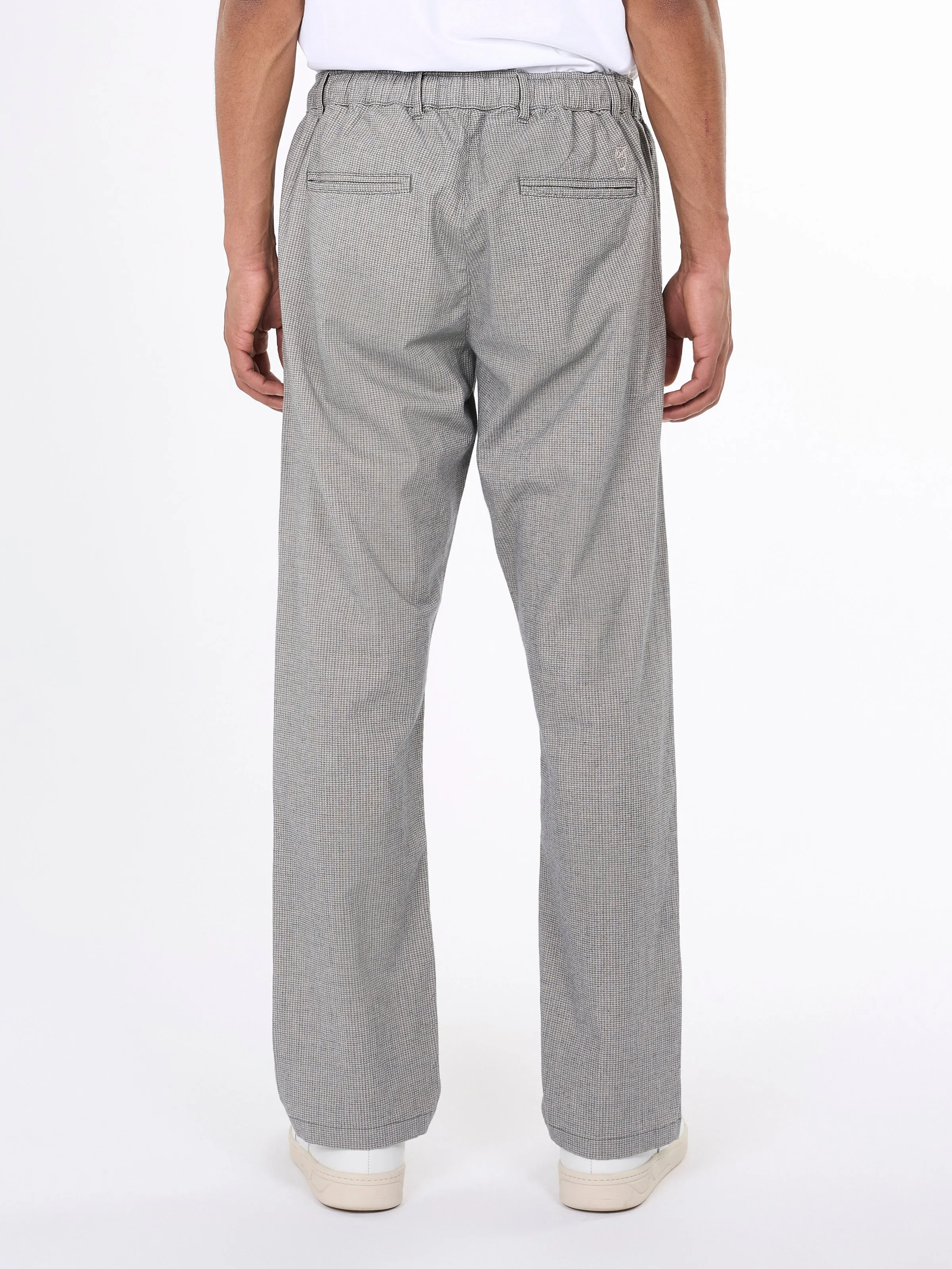 Loose fit pepita checked pant - Safari