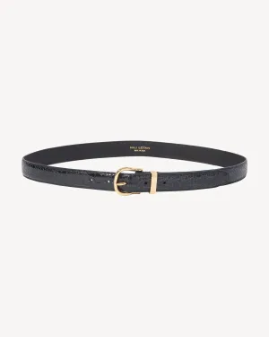 Louise Belt in Black Embossed