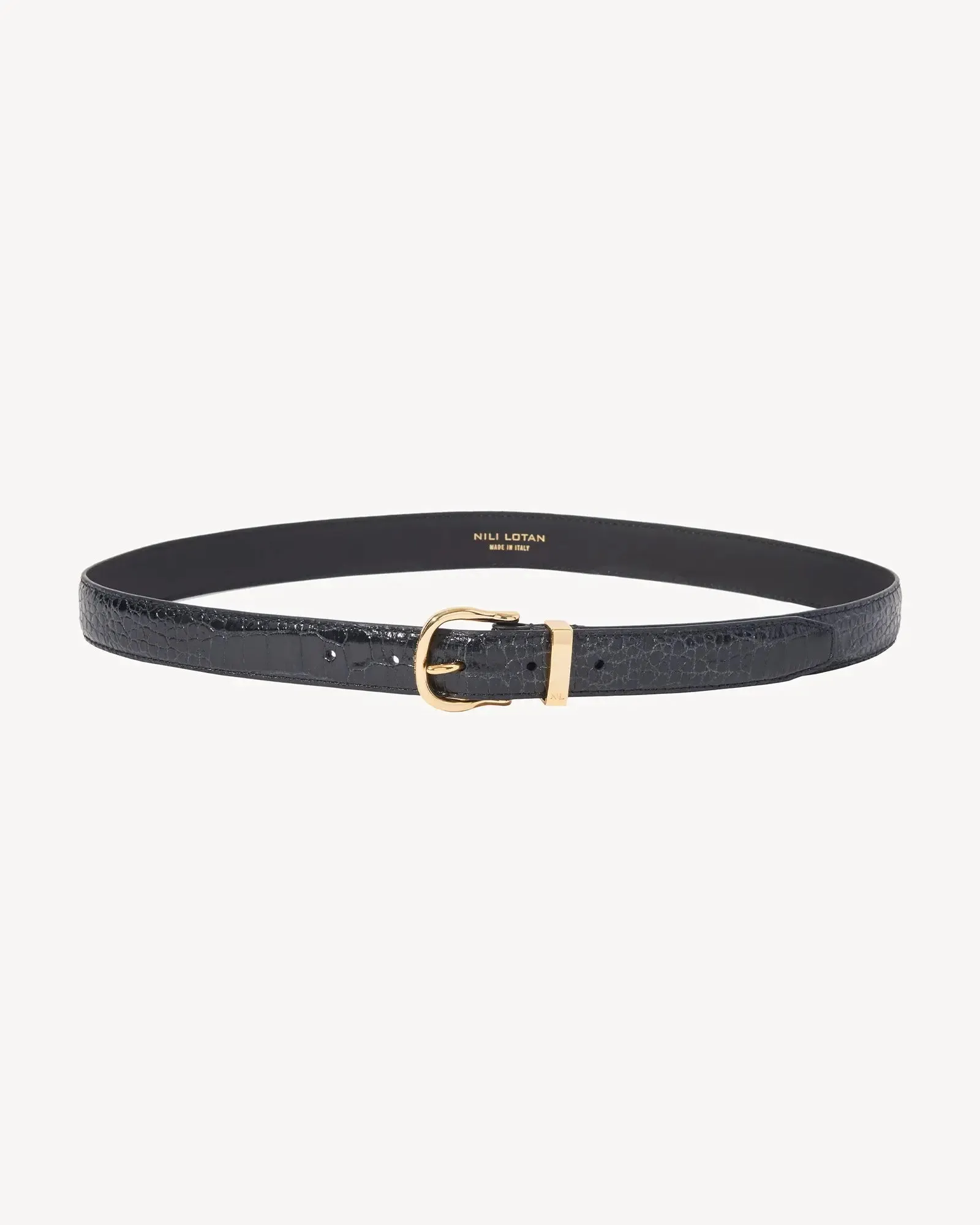 Louise Belt in Black Embossed