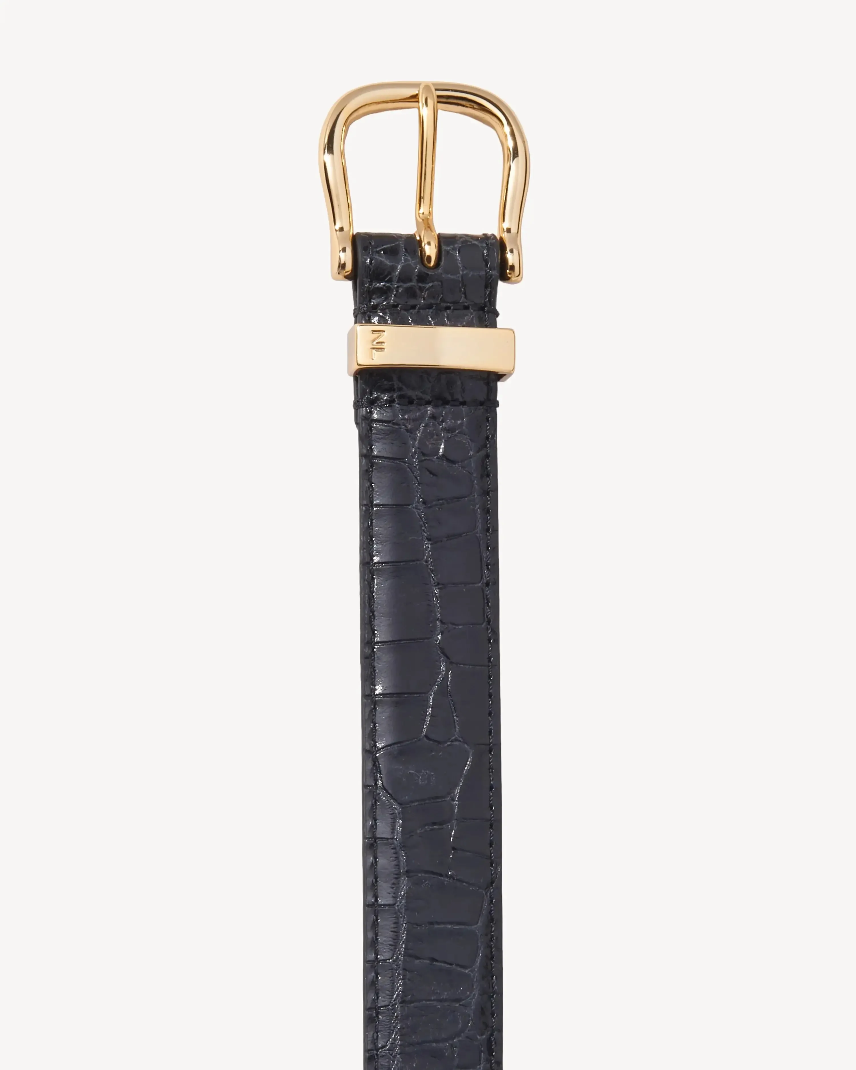 Louise Belt in Black Embossed