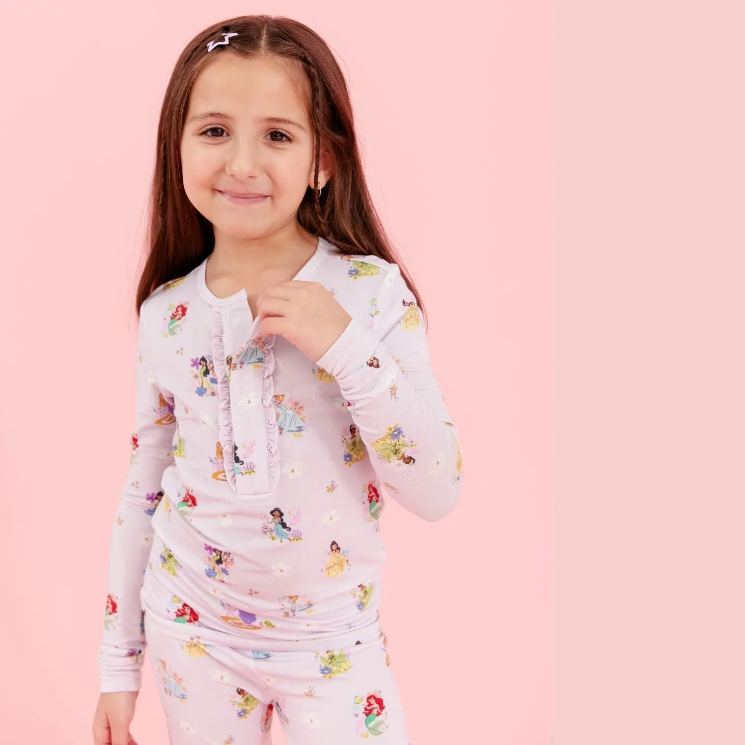 Magnetic Me Disney | Princess Modal Magnetic No Drama Pajama Kids Long Sleeve Set