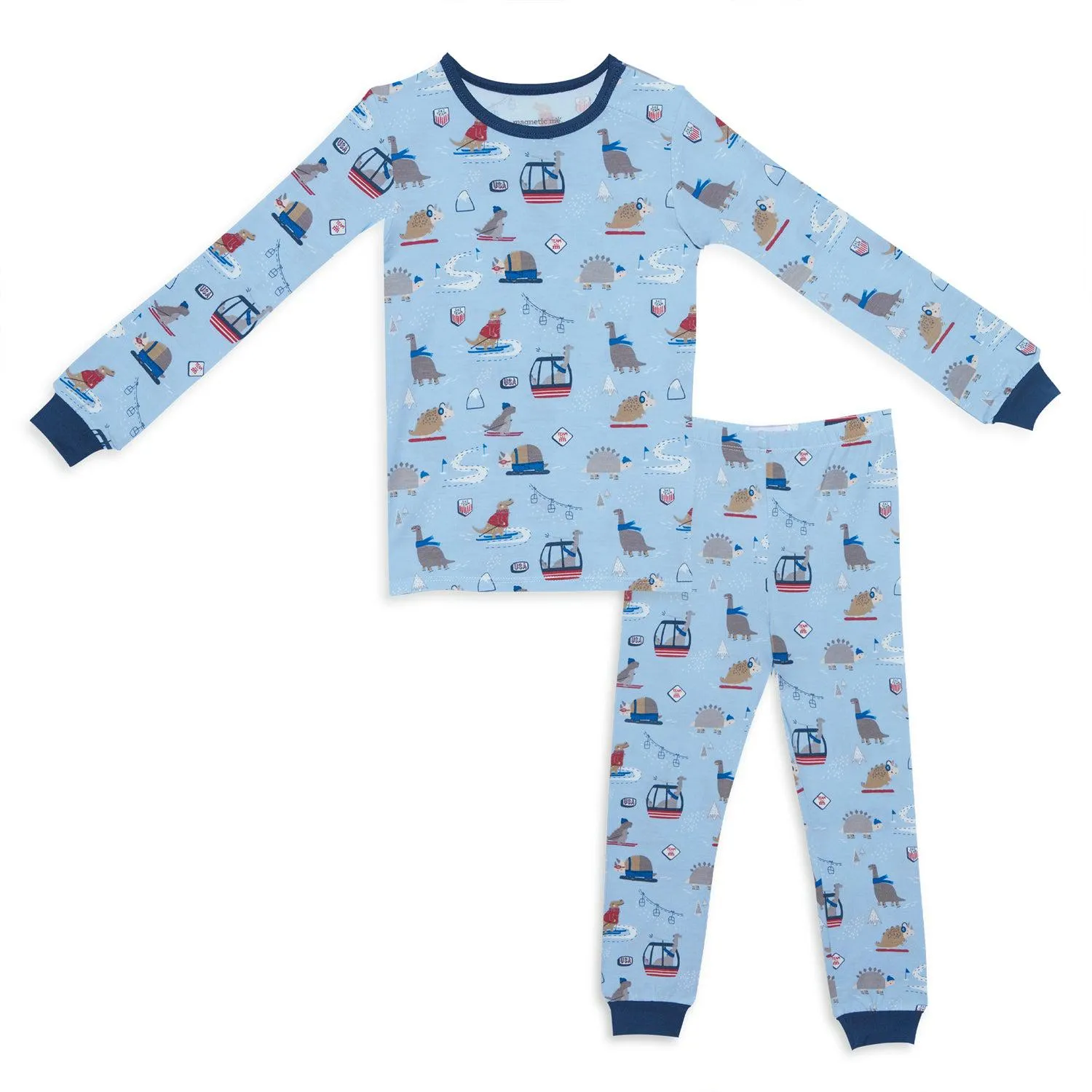 Magnetic Me Ski Rex Modal Magnetic 2 Piece Toddler Pjs