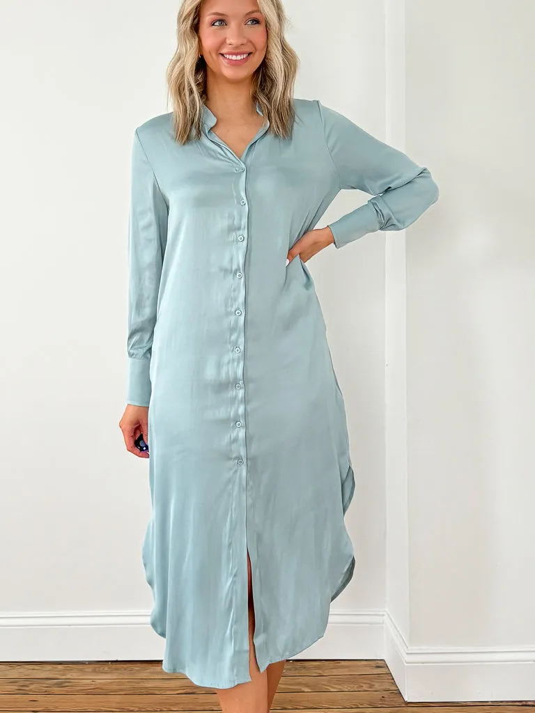 Magritte Shirt Dress-Sky Blue