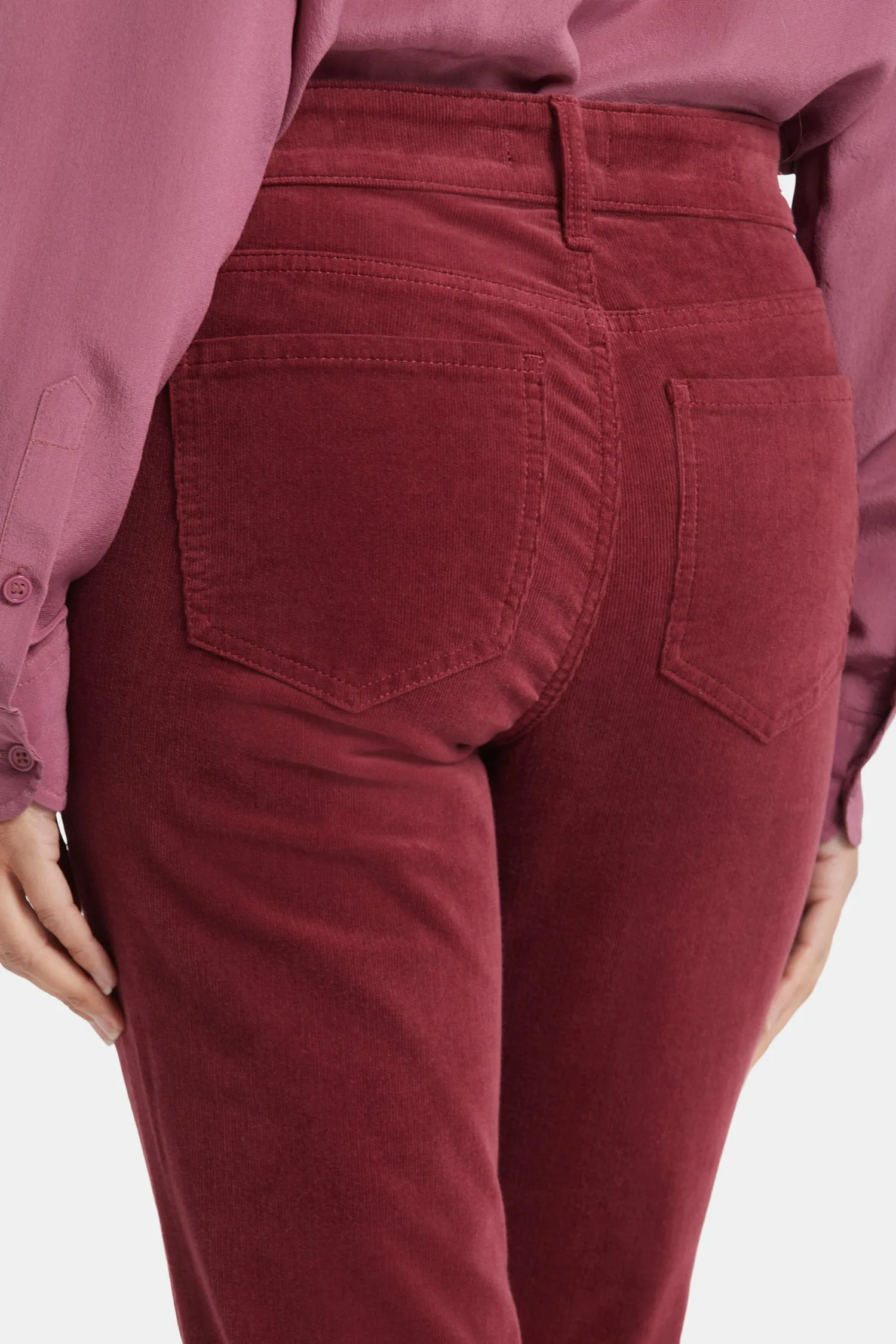 Marilyn Straight Pants In Petite - Cranberry Pie