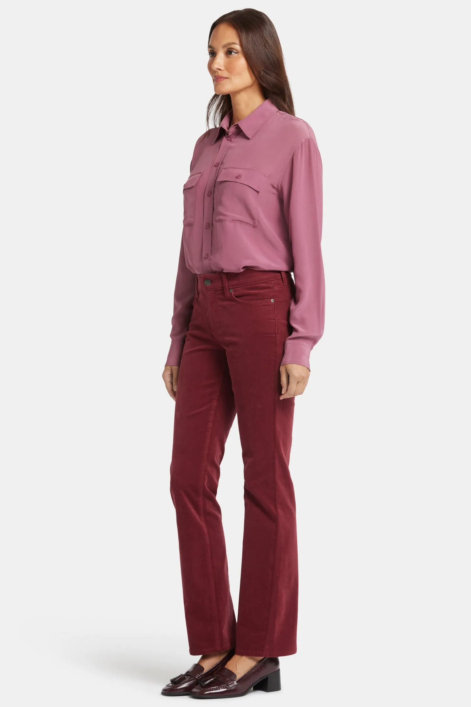 Marilyn Straight Pants In Petite - Cranberry Pie