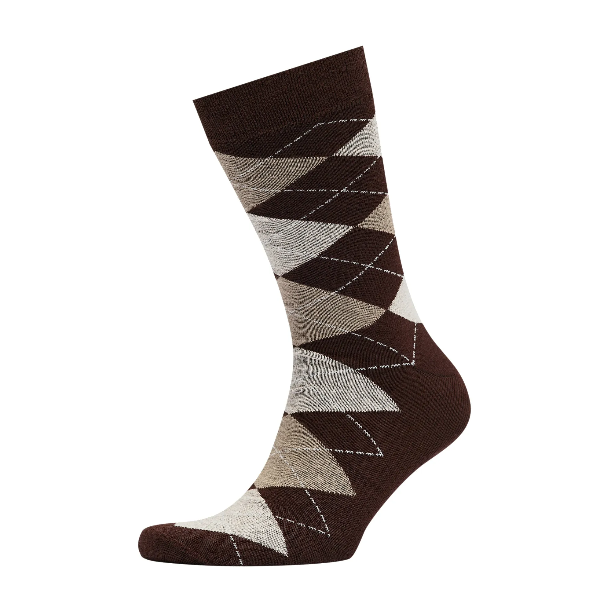 Men's Bamboo Dress Socks • Argyle Pack of 1/3/5 Pairs • Dark Brown