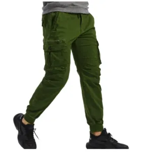 Men's Cargo Pants with Elastic Waistband and Pockets | Perfect for All Seasons