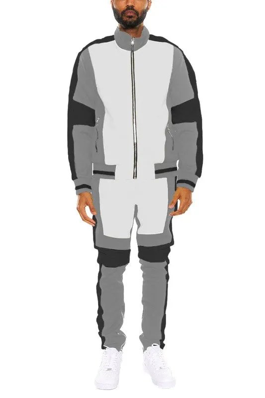 Men's Moto Color Block Track Suits