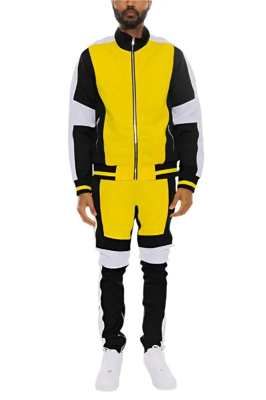 Men's Moto Color Block Track Suits