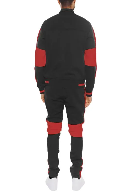 Men's Moto Color Block Track Suits