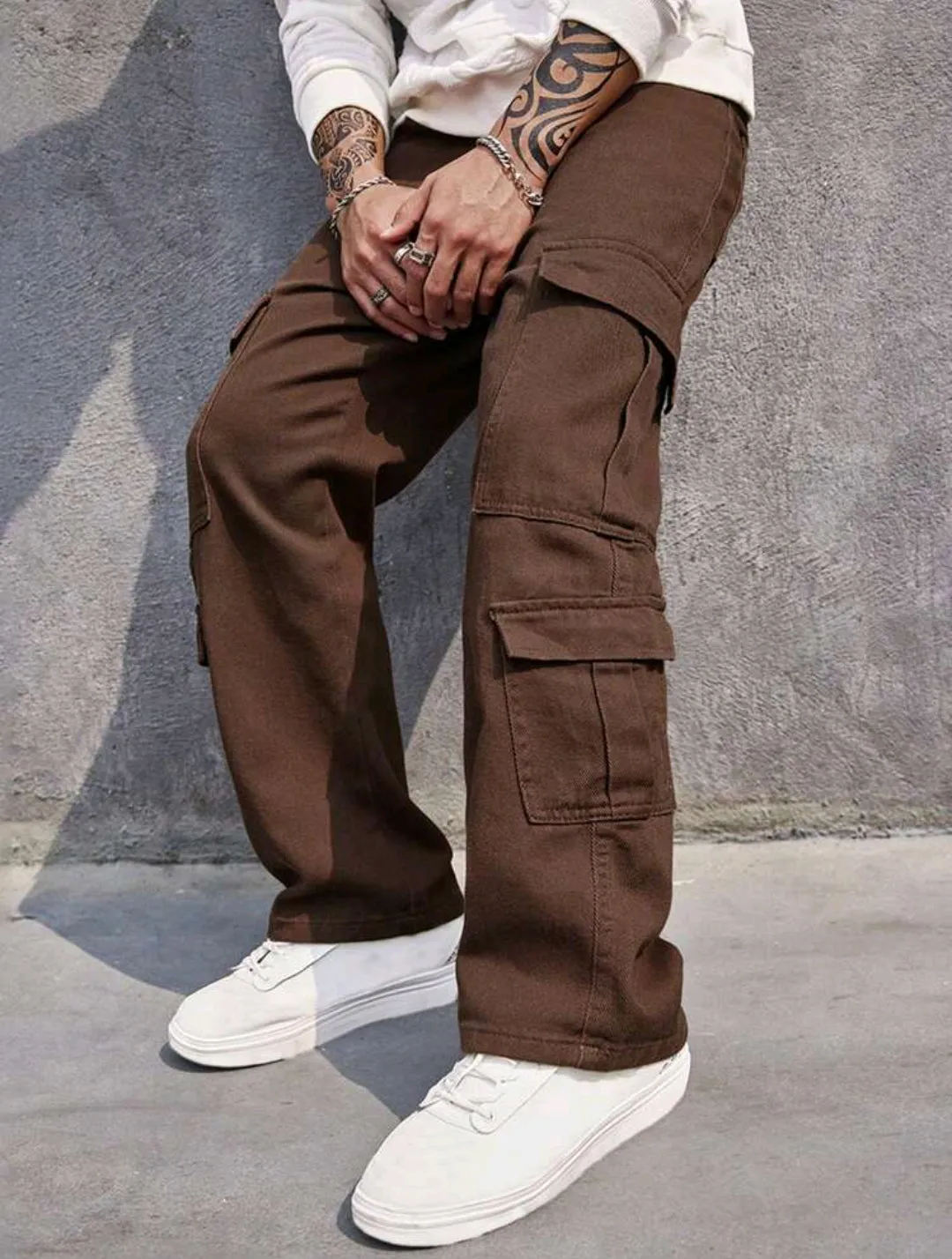 Mens Straight 8 Pocket Cargo