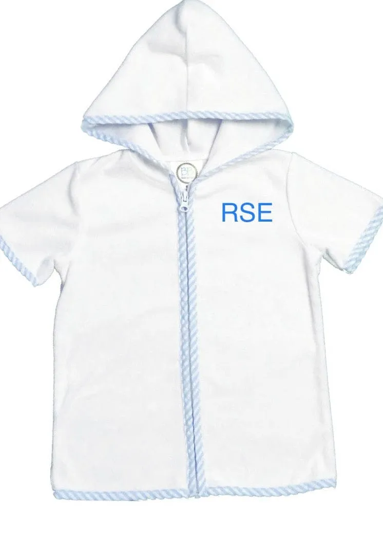 Monogram Baby Toddler Boys  Hooded Swim Cover Up Shirt