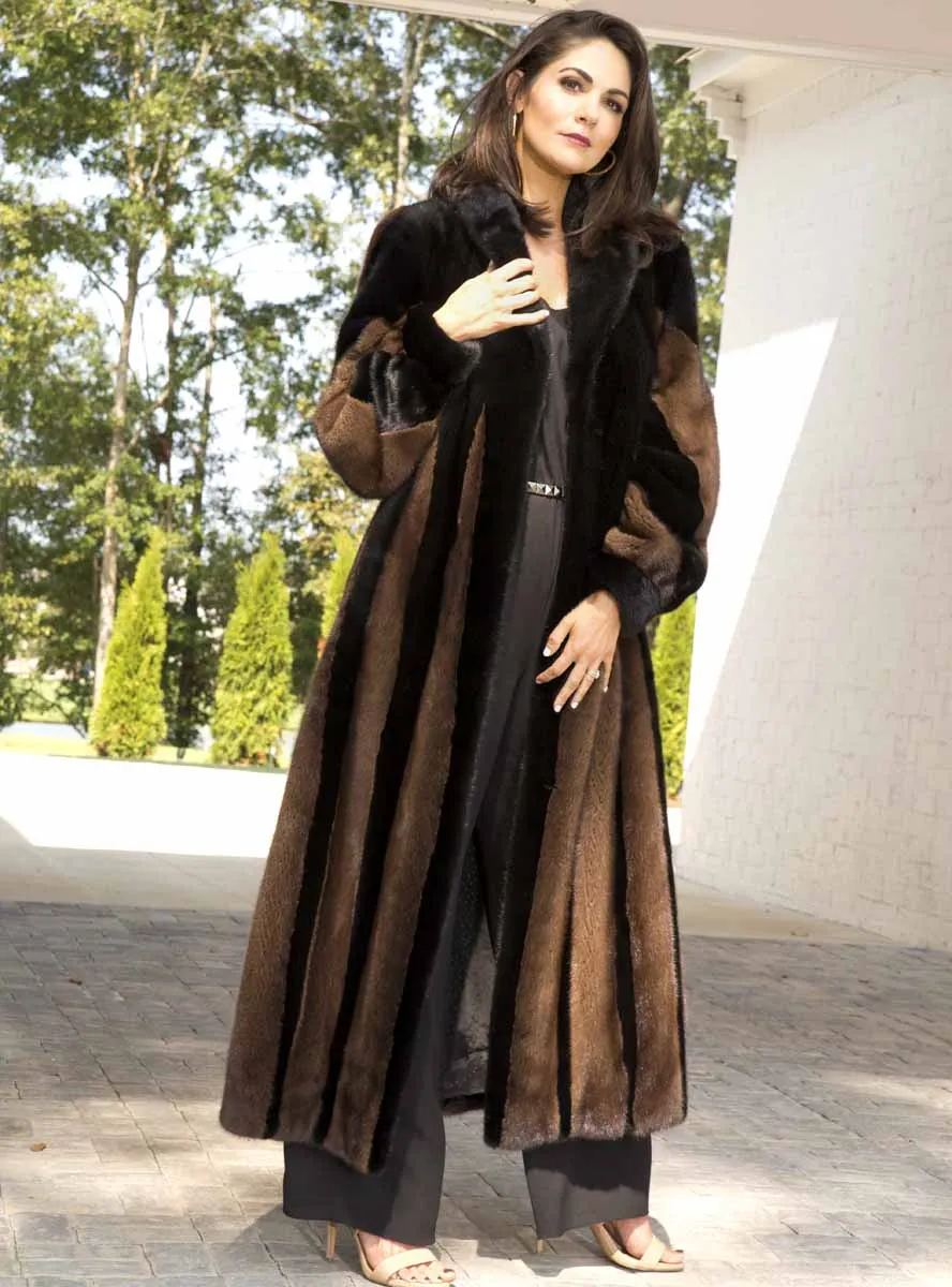 NAFA OR SAGA SELECT Two-Toned Mink Fur Coat