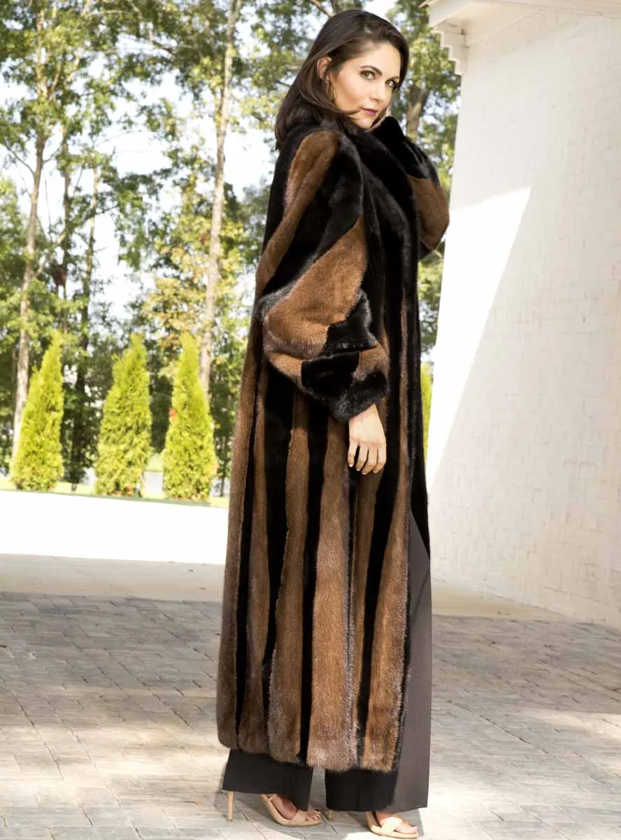 NAFA OR SAGA SELECT Two-Toned Mink Fur Coat